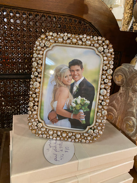 Austrian Crystal and Pearl Photo Frame