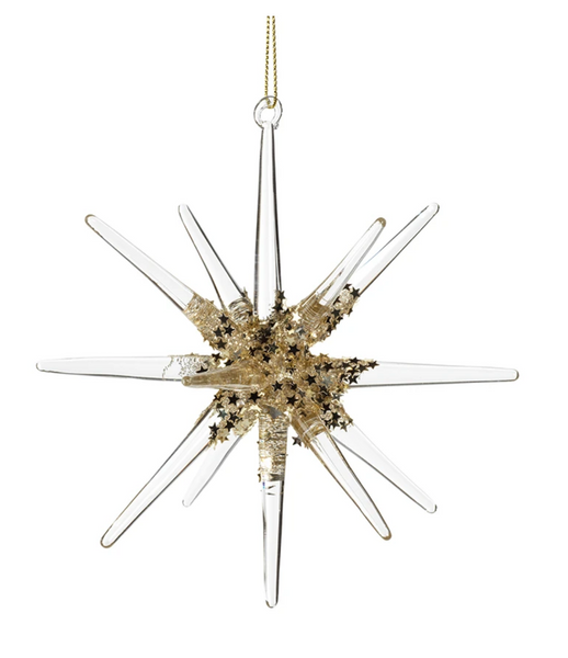 Glass 3D Snowflake, Large