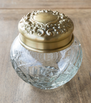 Antique Brass and Glass Pot Jelly Jar