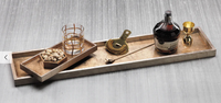 Antique Gold and Silver Serving Tray-Long
