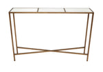 BENSON BRONZE MINI CONSOLE TABLE WITH WHITE MARBLE TOP