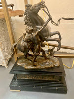 French Patinated Bronze Horse