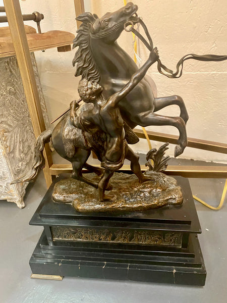French Patinated Bronze Horse