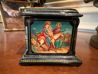 Russian Black Lacquer Dresser Box 2