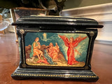 Russian Black Lacquer Dresser Box 2
