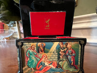 Russian Black Lacquer Dresser Box 2