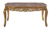 Louis XV Style Giltwood and Marble-Top Center Table