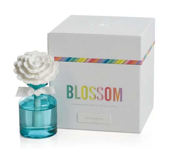 Apothecary Guild Blossom Porcelain Diffuser - Blue - Aqua Waters
