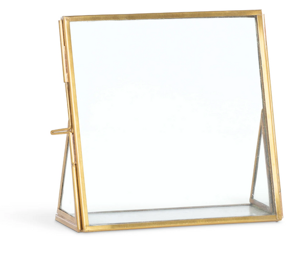 Brass Tabletop Square Picture Frame, Square