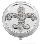 Silver Fleur de Lis Compact