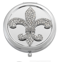 Silver Fleur de Lis Compact