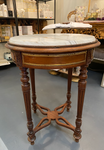 Antique French Side Table with New Marble Taj Majal Top