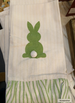 Cottontail Bunny Ruffle Hand Towel