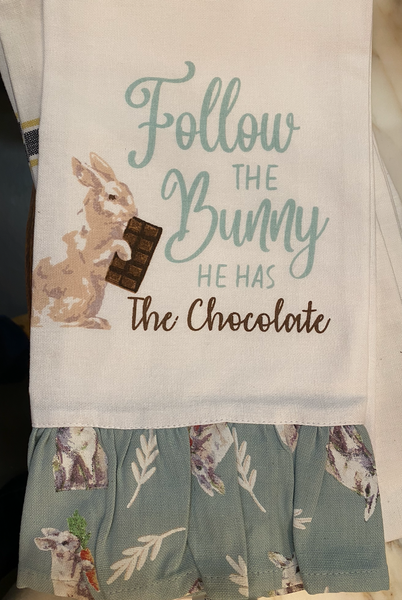 He Has the Chocolate Ruffle Hand Towel
