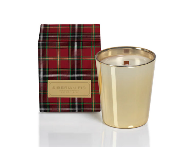 Siberian Fir Metallic Candle Jar with Gift Box - Small