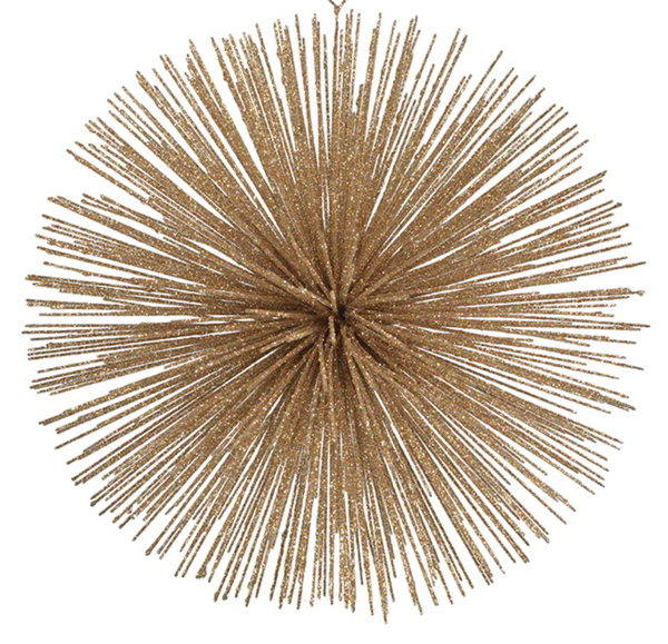 Wire Star Burst Ornament - Dark Champagne