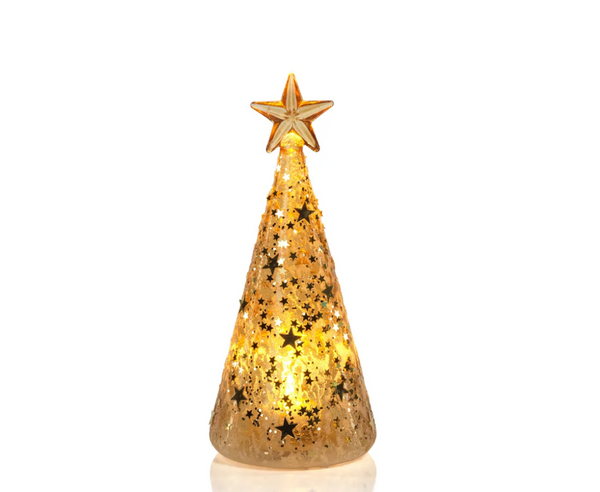 Twinkle LED Deco Gold Tree - Small