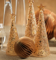 Twinkle LED Deco Gold Tree - Small