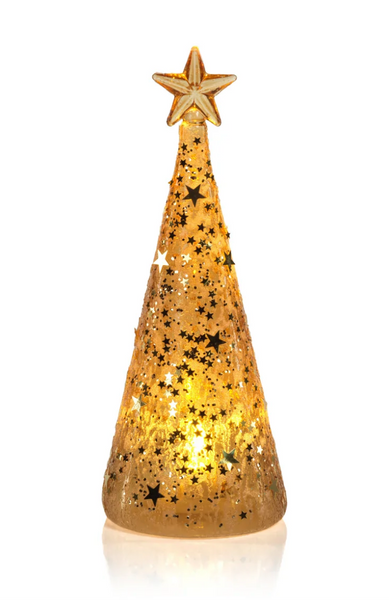 Twinkle LED Deco Gold Tree - Medium
