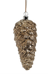 LED Decorative Glass Pine Cone - Antique Dark Gold - Medium