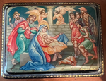 Russian Black Lacquer Dresser Box 2