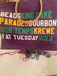 Bourbon Street Carryall Tote Purple/Green/Yellow