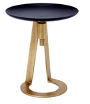 Black and Gold Adjustable Luka Accent Table