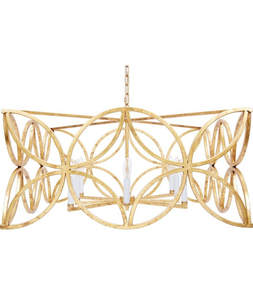 MCCARTY GOLD LEAF CHANDELIER