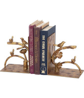 Antique Gold Nesting Birds Bookends