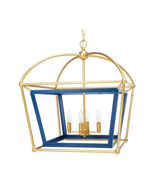 DRAPER NAVY BLUE & GOLD LANTERN