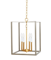 GREY AND GOLD SQUARE MANNING PENDANT