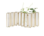 Gold Finish Test Tube Vases